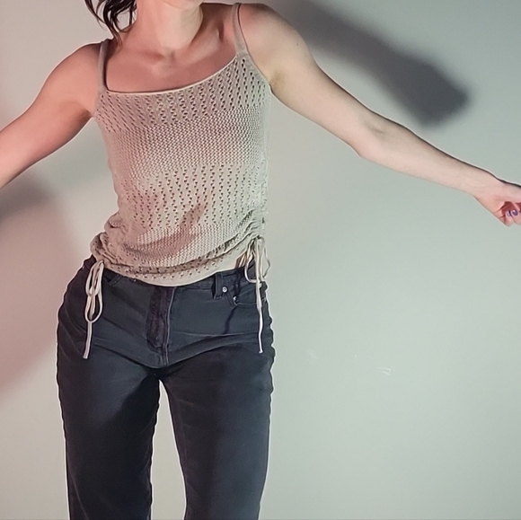 Knitted sage tank top - Picture 4 of 7